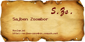 Sajben Zsombor névjegykártya