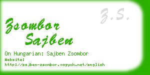 zsombor sajben business card